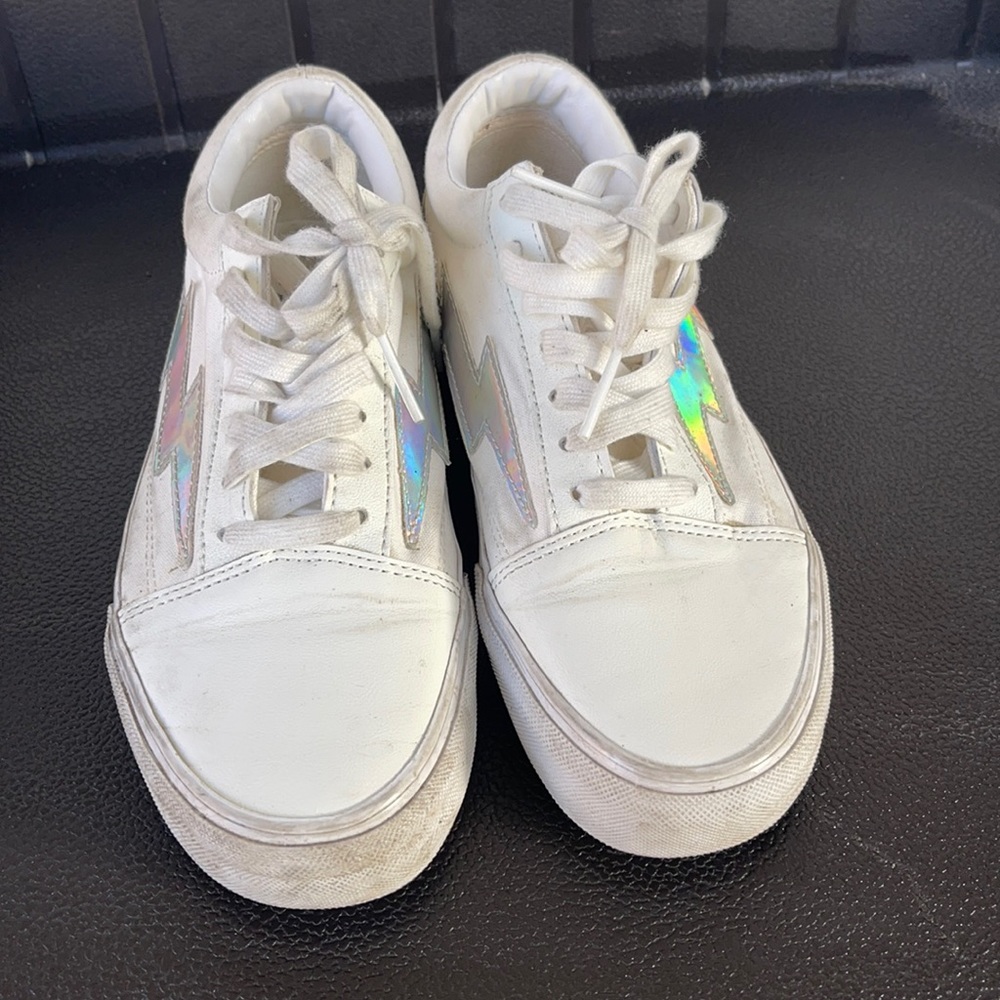 Revenge X Storm Bolt White Canvas Shoe Sneakers Old School men’s size 5